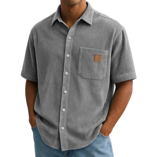 🔥Kurzarm-Button-Down-Hemden mit Vintage-Revers für Herren