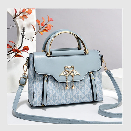 🛍️💫 Damen-Schultertasche aus einfarbigem PU-Leder mit Prägung🔥