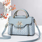 🛍️💫 Damen-Schultertasche aus einfarbigem PU-Leder mit Prägung🔥