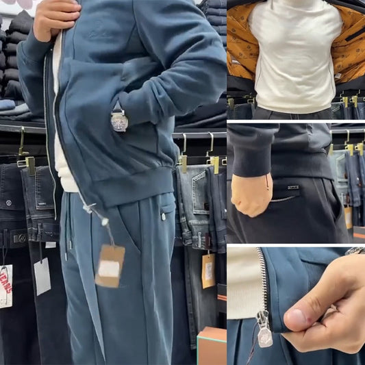🍁Herren-Zweiteiler mit Freizeitjacke und Hose（Hosentyp: Regular Fit, passend für alle Beinformen）
