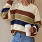🍂💃Locker gestreifter Pullover für Damen mit langen Ärmeln