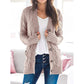 💄🍂Lässige Damen-Strickjacke für Herbst mit langen Ärmeln, 💋Knopfleiste und offenem Vorderteil