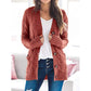 💄🍂Lässige Damen-Strickjacke für Herbst mit langen Ärmeln, 💋Knopfleiste und offenem Vorderteil