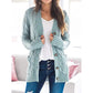 💄🍂Lässige Damen-Strickjacke für Herbst mit langen Ärmeln, 💋Knopfleiste und offenem Vorderteil