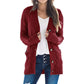 💄🍂Lässige Damen-Strickjacke für Herbst mit langen Ärmeln, 💋Knopfleiste und offenem Vorderteil