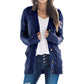 💄🍂Lässige Damen-Strickjacke für Herbst mit langen Ärmeln, 💋Knopfleiste und offenem Vorderteil