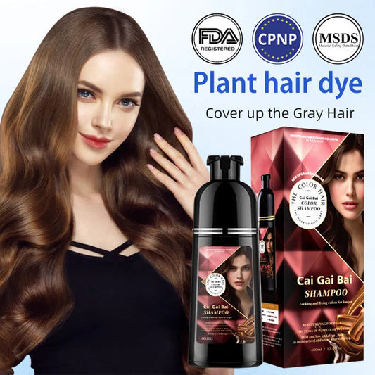 🌿 🧴 Sofortige Haarfärbeshampoo mit Kräuterextrakten für Männer & Frauen