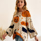 🎃Halloween-Sonderangebot mit 50 % Rabatt💓Lockerer Halloween-Strickpullover für Damen mit Fledermausärmeln