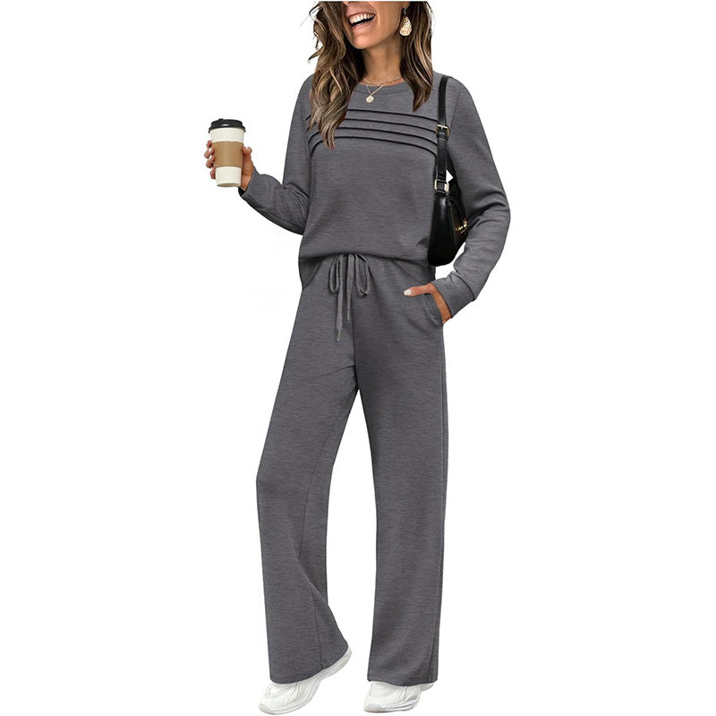 🥳💞 Over 45,000 sold 🔥 50% off 💥 Women's Casual Set: Top & Drawstring Pants 👕👖