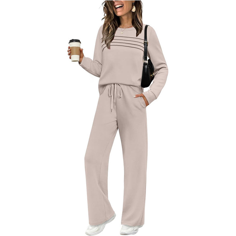🥳💞 Over 45,000 sold 🔥 50% off 💥 Women's Casual Set: Top & Drawstring Pants 👕👖