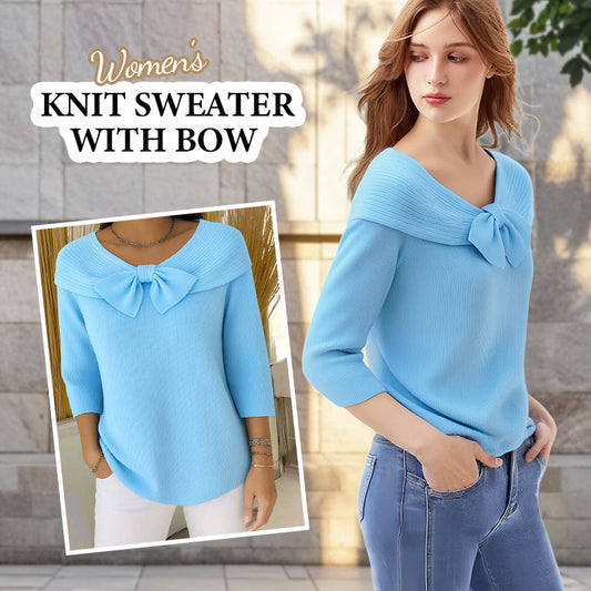 🎁 Heißer Verkauf 50 % RABATT 🔥Damen-Strickpullover mit Schleife