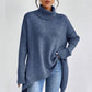 💖 LETZTER TAG DER AKTION – 50 % RABATT 💖 Damenmode Einfarbiger Rollkragenpullover