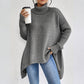 💖 LETZTER TAG DER AKTION – 50 % RABATT 💖 Damenmode Einfarbiger Rollkragenpullover