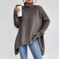 💖 LETZTER TAG DER AKTION – 50 % RABATT 💖 Damenmode Einfarbiger Rollkragenpullover