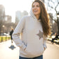 Lockerer Hoodie mit Print für Damen