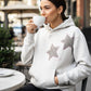 Lockerer Hoodie mit Print für Damen