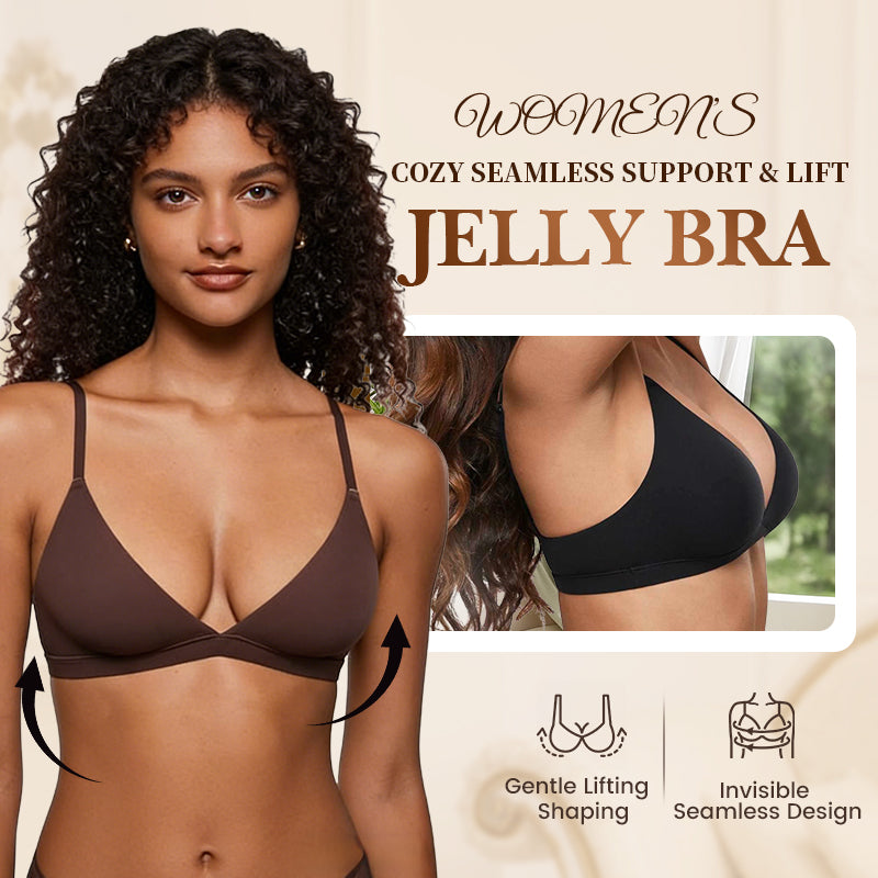 💞 Women’s wireless triangle bralette with jelly support pads