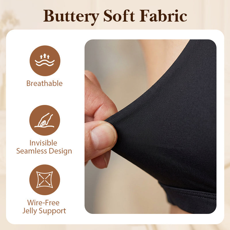 💞 Women’s wireless triangle bralette with jelly support pads