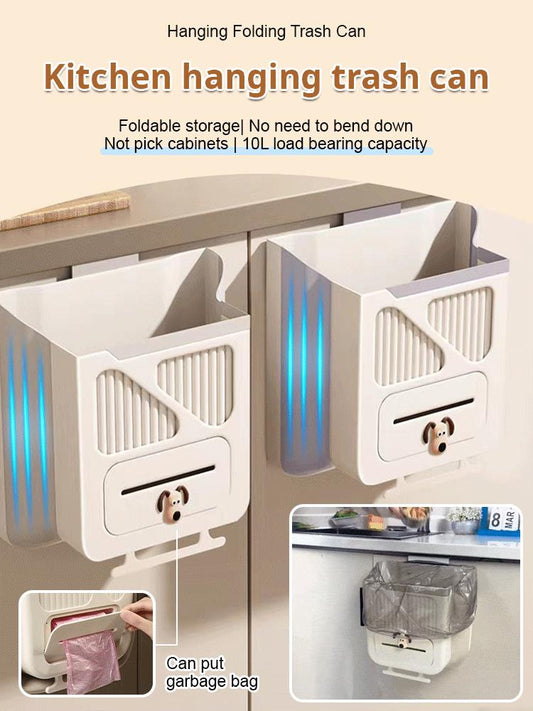 🏆Foldable Hanging Trash Can – Space Saving, Leak Proof & Easy to Clean🧼