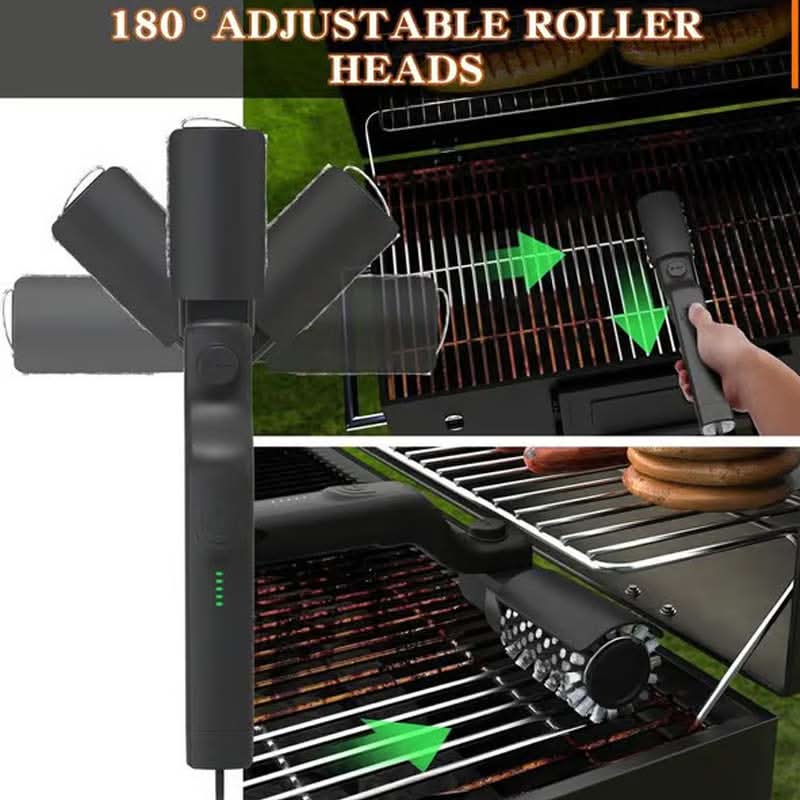 🔥JETZT 60% RABATT! 🍖 Kabelloser elektrischer Grillbürstenreiniger – Tiefenreinigung, langer Griff &  Wiederaufladbar 🔋