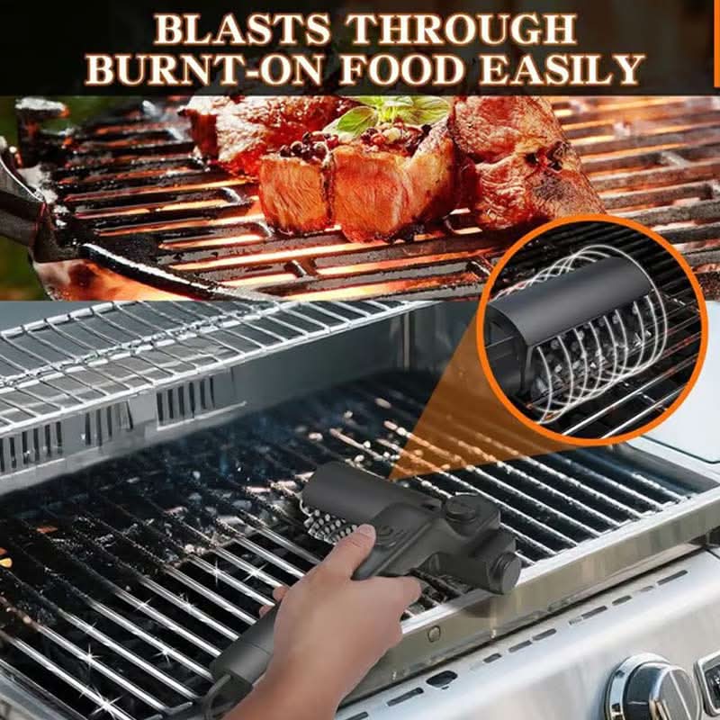 🔥JETZT 60% RABATT! 🍖 Kabelloser elektrischer Grillbürstenreiniger – Tiefenreinigung, langer Griff &  Wiederaufladbar 🔋