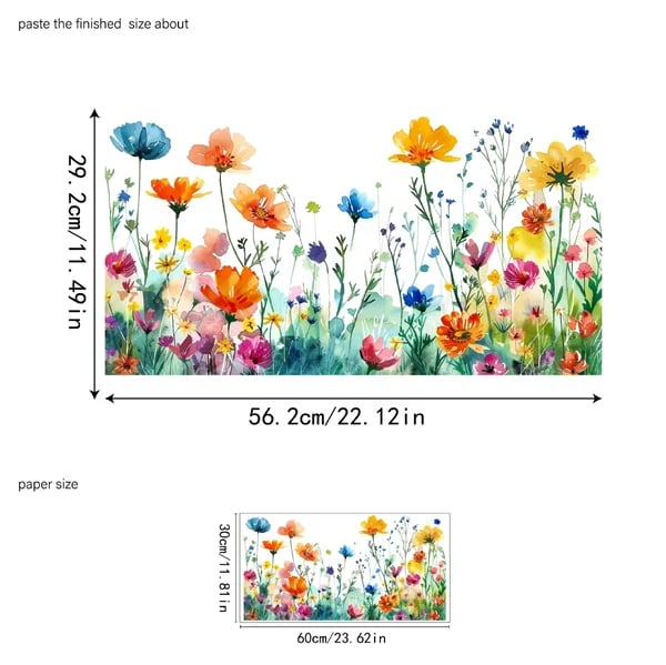 💐Bunter Fensteraufkleber mit Blumenstrauß🖼️