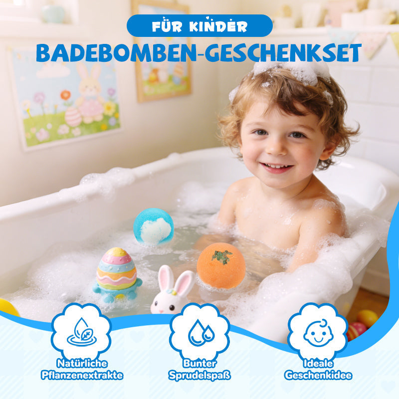 🔥12 Stück/Packung🛁 Natürliche Badebomben für Kinder mit Mega-Schaum &  Überraschung im Inneren 🥚✨