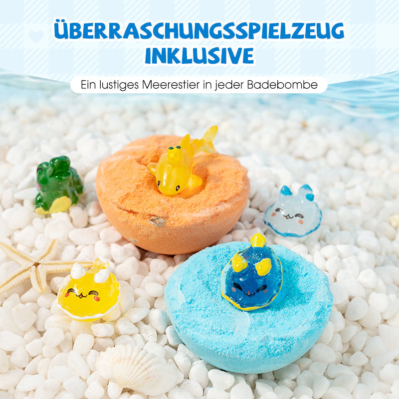🔥12 Stück/Packung🛁 Natürliche Badebomben für Kinder mit Mega-Schaum &  Überraschung im Inneren 🥚✨