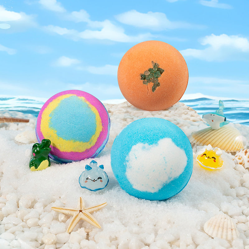 🔥12 Stück/Packung🛁 Natürliche Badebomben für Kinder mit Mega-Schaum &  Überraschung im Inneren 🥚✨