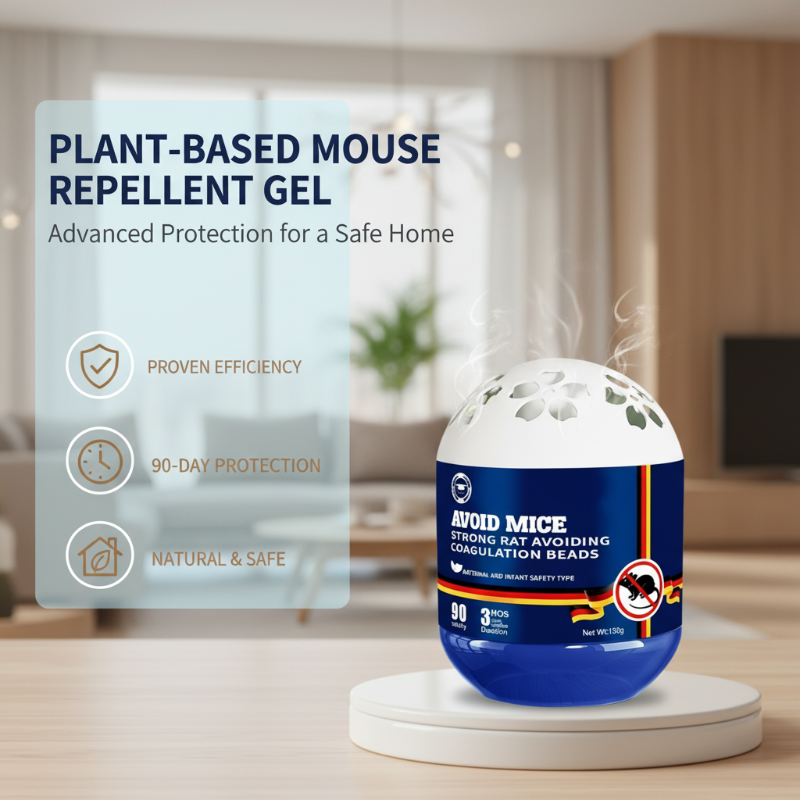 Pflanzenbasiertes Mäuseabwehrgel für den Innenbereich