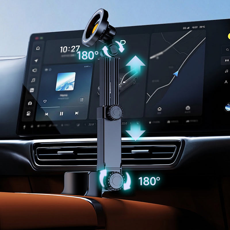 ⭐HEISSER VERKAUF🧲Handyhalterung für Getränkehalter im Auto – 360° verstellbar, starker N52-Magnet, Einhandbedienung