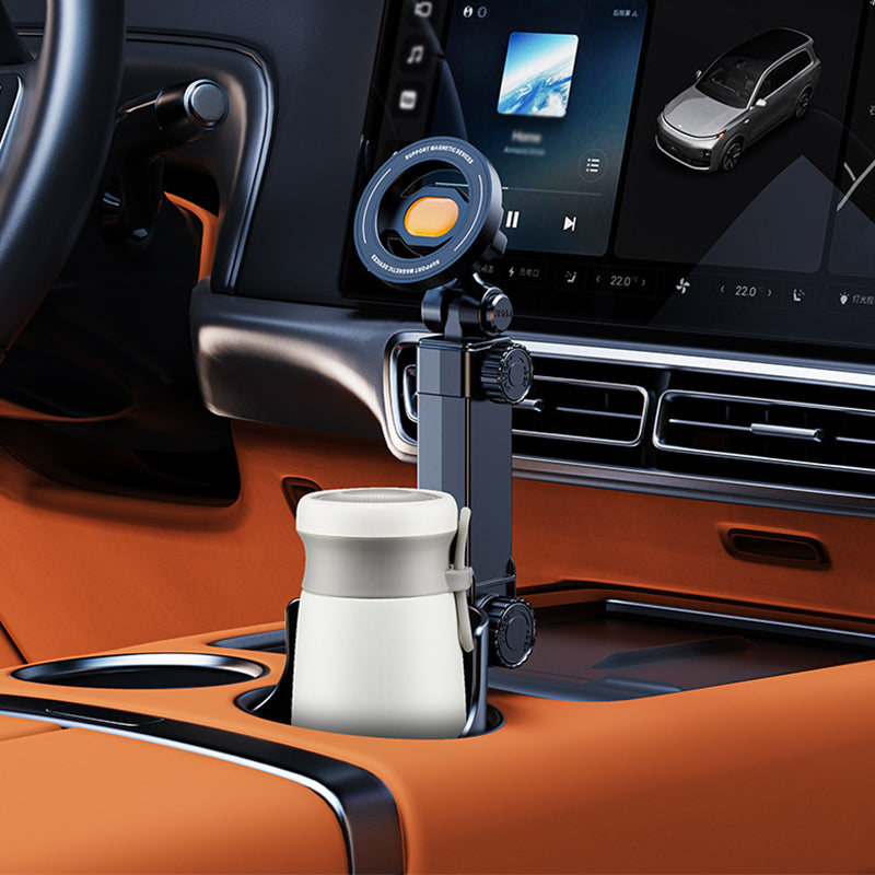 ⭐HEISSER VERKAUF🧲Handyhalterung für Getränkehalter im Auto – 360° verstellbar, starker N52-Magnet, Einhandbedienung