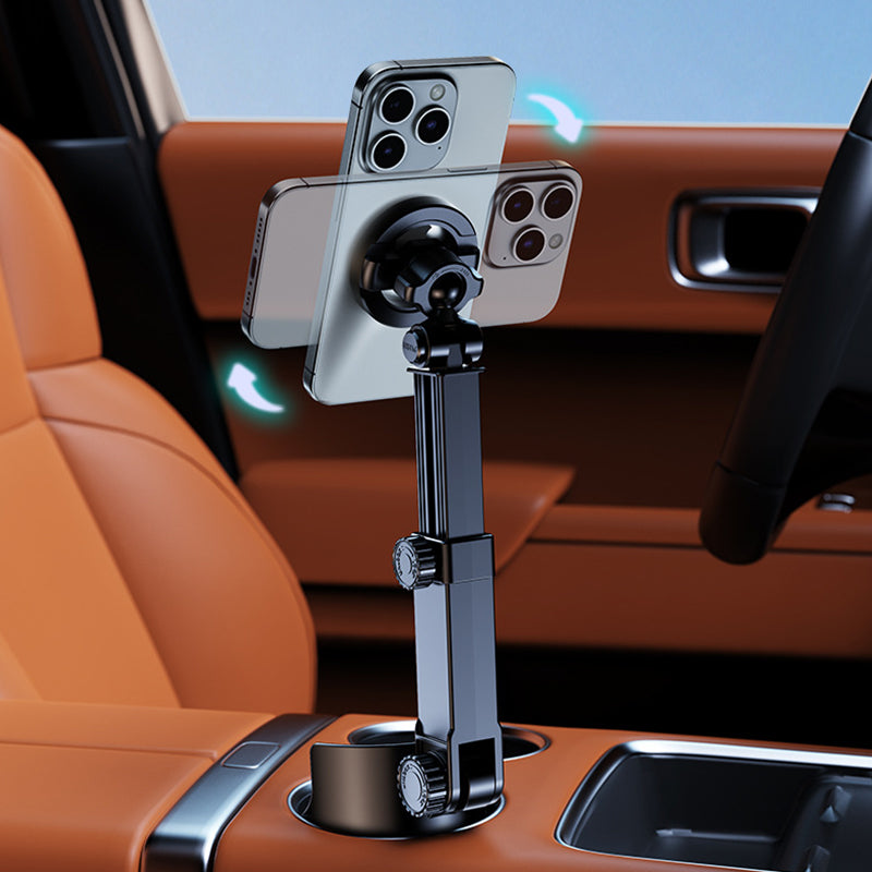⭐HEISSER VERKAUF🧲Handyhalterung für Getränkehalter im Auto – 360° verstellbar, starker N52-Magnet, Einhandbedienung