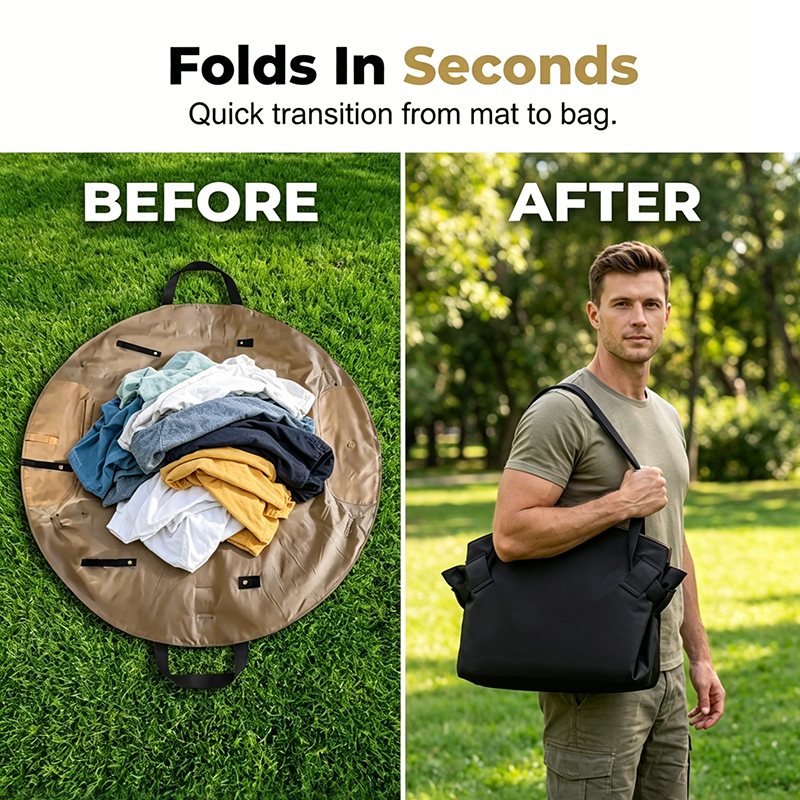2-in-1 umwandelbare Picknickmatten-Tragetasche