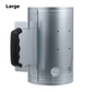 Heavy-Duty Steel BBQ Charcoal Starter