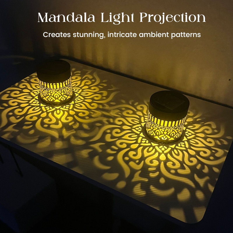 Solarbetriebenes Mandala-Projektorlicht