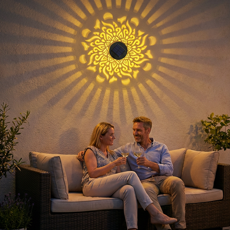 Solarbetriebenes Mandala-Projektorlicht