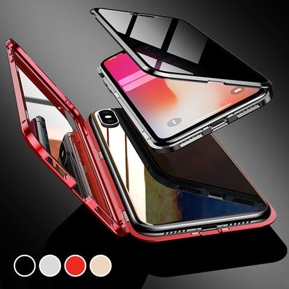 Full-Body Magnetic Case with Anti-Peep Screen Protector for iPhone