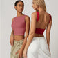 High Neck Slim Fit Crop Tank Shirt Y2k Tops