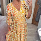 2026 V-neck Floral Seaside Holiday Dress