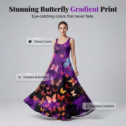 Summer Tie-Dye Print Casual Beach Dress