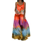 Summer Tie-Dye Print Casual Beach Dress