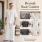 Men's Casual Linen Shirt & Pants 2-Piece Set