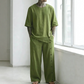 Men's Casual Linen Shirt & Pants 2-Piece Set
