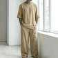 Men's Casual Linen Shirt & Pants 2-Piece Set