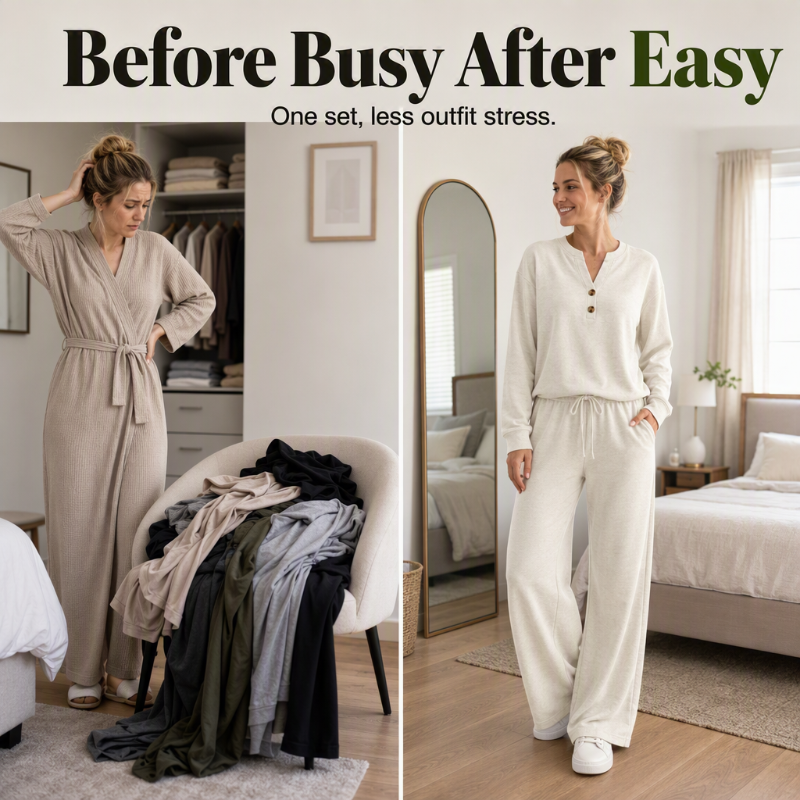 👗✨Women's Effortless Top & Wide-leg Pants Set✨𝘉𝘶𝘺 𝘢𝘯𝘺 2 𝘢𝘯𝘥 𝘨𝘦𝘵 𝘢𝘯 𝘦𝘹𝘵𝘳𝘢 10% 𝘥𝘪𝘴𝘤𝘰𝘶𝘯𝘵