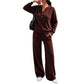 👗✨Women's Effortless Top & Wide-leg Pants Set✨𝘉𝘶𝘺 𝘢𝘯𝘺 2 𝘢𝘯𝘥 𝘨𝘦𝘵 𝘢𝘯 𝘦𝘹𝘵𝘳𝘢 10% 𝘥𝘪𝘴𝘤𝘰𝘶𝘯𝘵