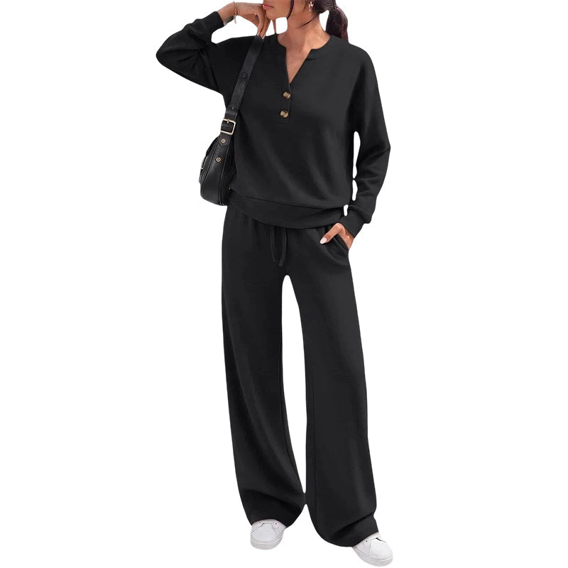 👗✨Women's Effortless Top & Wide-leg Pants Set✨𝘉𝘶𝘺 𝘢𝘯𝘺 2 𝘢𝘯𝘥 𝘨𝘦𝘵 𝘢𝘯 𝘦𝘹𝘵𝘳𝘢 10% 𝘥𝘪𝘴𝘤𝘰𝘶𝘯𝘵