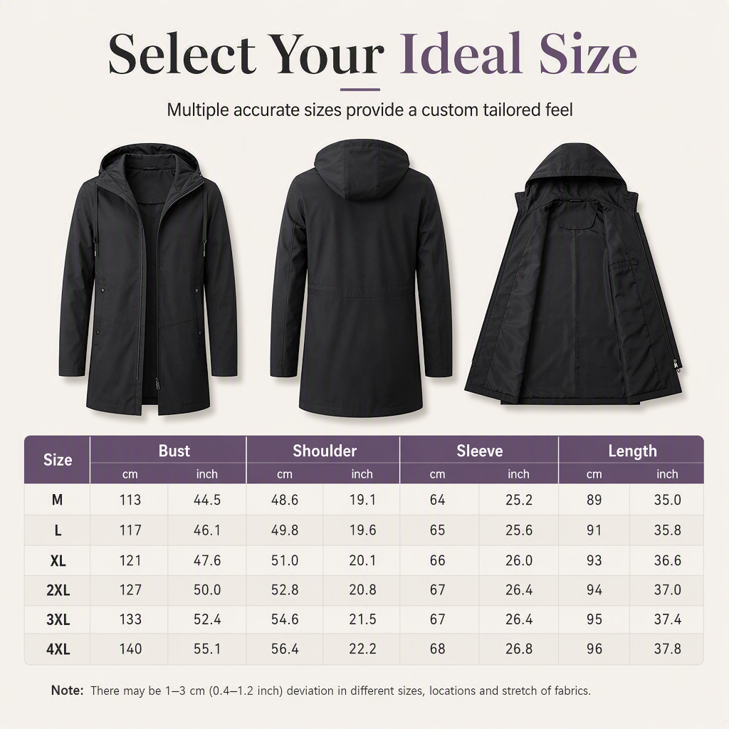 🌬️ Wind Protection, Clean Everyday Fit | Men's Hooded Windbreaker Coat