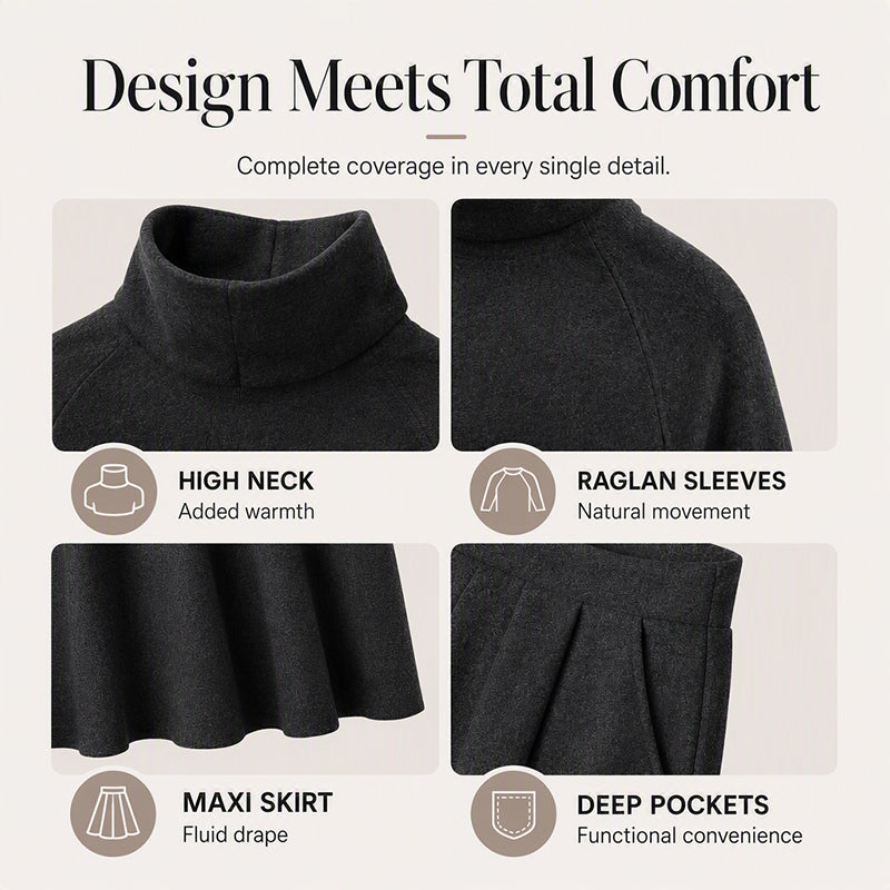 Turtleneck & Maxi — Women’s Top & Skirt Set 🧣👗